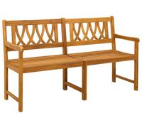Banc d'extérieur vidaXL Naturel 150 x 55,5 x 90 cm en bois massif d'acacia