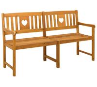Banc d'extérieur vidaXL Naturel 150 x 55,5 x 90 cm en bois massif d'acacia