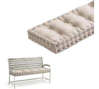 Banc d'intérieur en velours épais touffeté - 10,2 cm pour bancs de salle à manger, baie, jardin, terrasse, balançoire de porche, multiple (Bei, 109,2 x 50,8 x 10,2 cm)