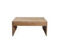 Banc en bois de teck beige, 1,5 places, pour extérieur, antidérapant - House Doctor, Woodie - 70x82x35 cm