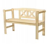 Banc en Bois Kadax 119cm avec Rangement, Jardin Terrasse Balcon