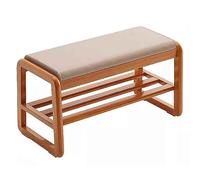 Banc en Bois pour l'intérieur Petit Banc pour la Chambre à Coucher Porte-Chaussures en Bois Massif pour l'entrée Petit Tabouret pour Changer Les Chaussures Banc Court avec siège
