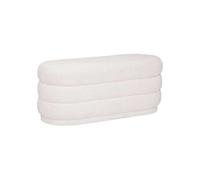 Pegane Banc rembourré bois PU - Blanc