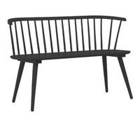 Banc en hévéa Bobby 120 x 49 x 77 cm Noir