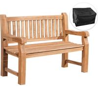 Banc en teck 120 cm avec housse, contenu du set:Halden