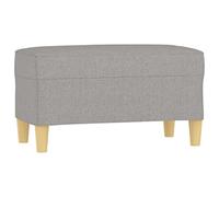 Banc en tissu gris clair 70 x 35 x 41 cm rembourré avec espace de rangement pour couloir, chambre à coucher, salon, couloir, salle à manger, cuisine comme tabouret, ottoman, banc à chaussures, étagère