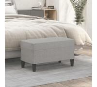 Banc en tissu gris clair 70 x 35 x 41 cm rembourré, banc multifonctionnel avec espace de rangement pour couloir, salle à manger, chambre à coucher, salon, garde-robe, repose-pieds et rangement