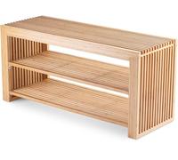 Banc Entree - Banc Chaussures Entrée Bois - Petit Meuble Chaussures Entrée | BAM BOO BOX Meuble à Chaussures Entrée - Meubles pour Entrée 90x33x43cm - Banc Rangement - Banc a Chaussures Entrée