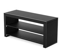 Banc Entree - Banc Chaussures Entrée Bois - Petit Meuble Chaussures Entrée | BAM BOO BOX Meuble à Chaussures Entrée - Meubles pour Entrée 90x33x43cm - Banc Rangement - Banc a Chaussures Entrée (Noir)