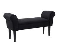 Banc Entrée Bout de Lit - HOMCOM - Rembourré pour Chambre à Coucher - Tissu à Voile - 102x36x51cm - Noir