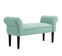 Banc Entrée Bout de Lit - HOMCOM - Rembourré pour Chambre à Coucher - Tissu à Voile - 102x36x51cm - vert