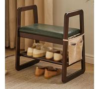 Banc entrée coussin rangement chaussures accoudoirs personnes âgées salon | Banc porte-chaussures multifonction siège for chambre vestibule parents(Green)