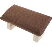 Banc ergonomique pour les genoux - Tabouret en bois, banc pour s'asseoir - Améliore la posture - Hauteur réglable - 22,5 x 12,5 x 11 cm - Café