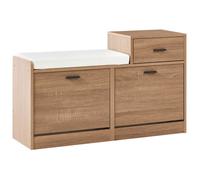 Banc et meuble de rangement pour chaussures DUBBO Marron clair