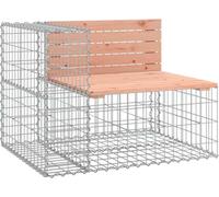 Banc jardin design gabion 92x71x65,5 cm bois massif de douglas