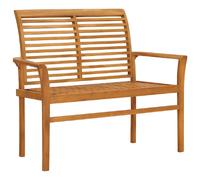 vidaXL Banc de jardin 112 cm bois massif teck