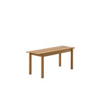 Banc Linéaire en Acier 110 x 34 cm Orange Brûlé