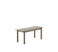 Banc Linéaire en Acier 110 x 34 cm Taupe