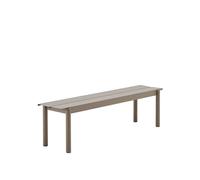 Muuto Banc Linear steel bench 170x34 cm Taupe