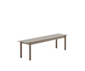 Banc Linéaire en Acier 110 x 34 cm Taupe