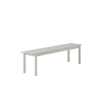 Banc Linéaire en Acier 170 x 34 cm Gris