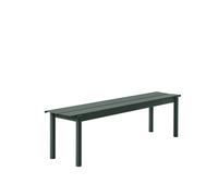 Banc Linéaire en Acier 170 x 34 cm Vert Foncé