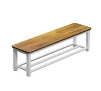 Banc long en bois blanc pour porche, entrée et salle de sport, 2 couches de rangement pour chaussures, canapé, banc d'extrémité pour salle de bain et restaurant, 90 cm / 35.4in