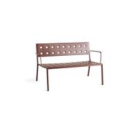 Banc Lounge de Balcon avec Accoudoirs Fer Rouge