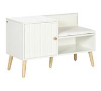 Banc de rangement - HOMCOM - placard niche banquette assise - 80 x 33 x 49 cm - blanc