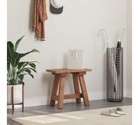 Banc naturel en bois d'acajou massif 50,5 x 25 x 47,5 cm Banc sans dossier pour couloir, couloir, chambre à coucher, salon avec surface huilée, robuste et durable
