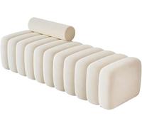 Banc ottoman capitonné capitonné - Siège de rangement élégant avec coussin rembourré pour entrée, salle à manger, chambre à coucher