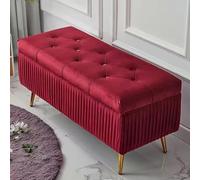 Banc ottoman moderne en velours avec touffetage à boutons, repose-pieds rembourré pour chambre à coucher, entrée, salon et salle à manger - 60 cm de long