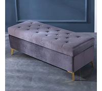 Banc ottoman rembourré avec boutons touffetés et repose-pieds pour économiser de l'espace pour chambre à coucher, tabouret Sto polyvalent pour la décoration de la maison
