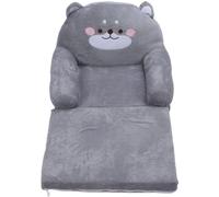 Banc pliable pour enfants Unyqoos® sur le thème des chiens : peluche à poils courts, rembourrage en mousse souple, tissu respirant, poignées larges et dossier stable, idéal pour les tout-petits
