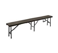 TERRE JARDIN Banc Pliant Imitation Bois 180 cm Marron et Gris