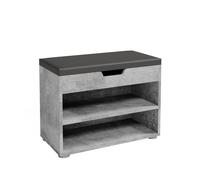 Vicco Banc pour Chaussures Rolfe, Béton, 60x45cm | pour le rangement des chaussures et compatible avec les meubles Rolfe
