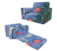 Banc pour enfant 2 en 1, pliable, avec effet lumineux, motif dinosaure, dimensions : 60 x 41 x 39 cm