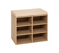 Banc range chaussures 6 paires - Longueur 51,5 x Profondeur 29,5 x Hauteur 48,5 cm - -