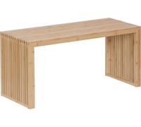 Banc Relaxdays, bambou, banc de cuisine moderne, banc de vestiaire pour le couloir, la salle de bains et la chambre, dimensions 43 x 90 x 33 cm, banc à chaussures, couleur naturelle
