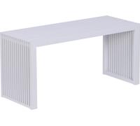Banc Relaxdays, bambou, banc de cuisine moderne, banc de vestiaire pour le couloir, la salle de bains et la chambre, dimensions : 43 x 90 x 33 cm, banc à chaussures, blanc
