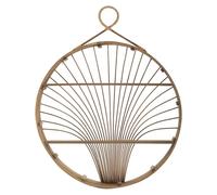 Banc Ribbon en velours rose avec structure dorée et coussins cylindriques 112,5x49x53 cm