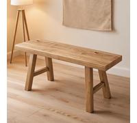 Banc rustique de ferme en bois massif, 100,1 cm, siège d'entrée bas, banc de salle à manger étroit, table de siège de fenêtre pour chambre à coucher et salon