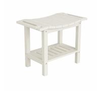 Banc Salle D'eau Ergonomique, Blanc | Imperméable, Robuste, Tabret avec Étagère, pr Entrée, Personnes Âgées, Adultes
