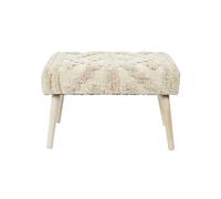 Banc Scandinave Beige Motifs Imitation Fourrure - SKULLY -
