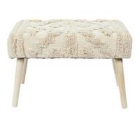 Banc Scandinave Beige Motifs Imitation Fourrure - SKULLY -