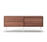 Banc TV Decotique Vogue avec Pieds 136 Noyer/ Blanc
