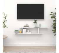 Banc TV Magnifique - Blanc Étagère TV murale - Armoire TV Pour Téléviseur - Blanc 125x18x23cm - Bois d’ingénierie CL3172896