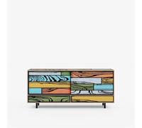Banc TV Wrongwoods L200 de Established & Sons, Cinq Couleurs, Ressort Palmier
