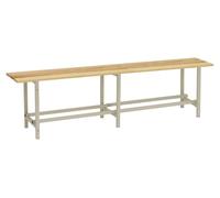Banc Vestiaire Simonbench Démonté Bois 2000 Mm Gris/bois 475x2000x320 - Simonrack