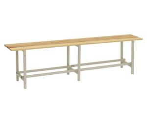 Banc Vestiaire Simonbench Démonté Bois 2000 Mm Gris/bois 475x2000x320 - Simonrack
